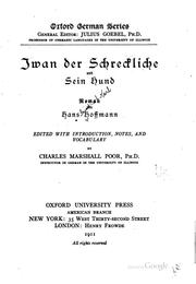 Cover of: Iwan der Schreckliche und sein hund by Hans Friedrich Karl Hoffmann
