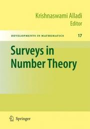 Cover of: Surveys in number theory by edited by Krishnaswami Alladi.