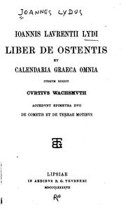 Cover of: Liber de ostentis et calendaria graeca omnia.