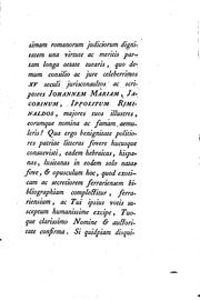 De typographia hebræoferrariensi commentarius historicus quo ferrarienses Judaeorum editiones hebraicae, hispanicae by Giovanni Bernardo De Rossi