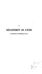 Cover of: Département de l'Eure à l'Exposition universelle de 1878