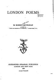 Cover of: London poems by Robert Williams Buchanan
