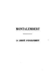 Cover of: Montalembert ...