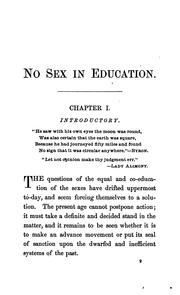 No sex in education by Eliza Bisbee Duffey