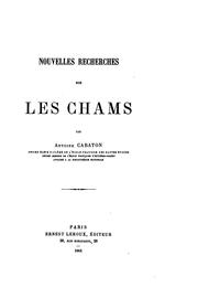 Cover of: Nouvelles recherches sur les Chams