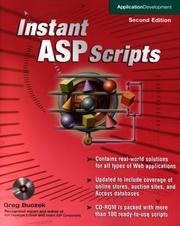 Cover of: Instant ASP scripts