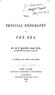 Cover of: The physical geography of the sea | Matthew Fontaine Maury