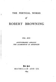 Cover of: poetical works of Robert Browning.