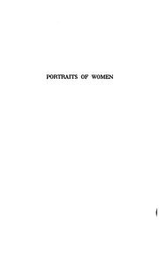 Cover of: Portraits of women.