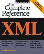 Cover of: XML by Heather Williamson, Heather Williamson