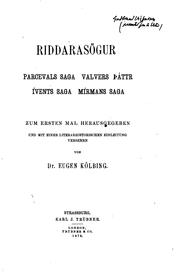 Riddarasögur: Parcevals saga by Riddarasögur