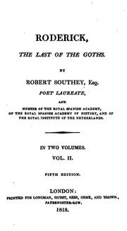 Cover of: Roderick, the last of the Goths by by Robert Southey.
