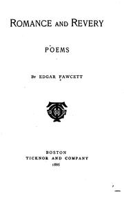 Cover of: Romance and revery by Edgar Fawcett