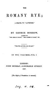 Cover of: The Romany rye by by George Borrow.