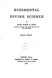 Cover of: Rudimental divine science. by Mary Baker Eddy