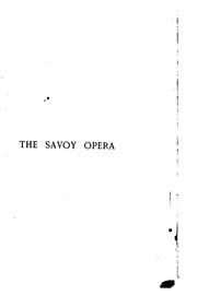 Cover of: The Savoy opera and the Savoyards