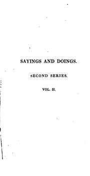 Cover of: Sayings and doings: or, Sketches from life. Second series.