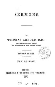 Cover of: Sermons by by Thomas Arnold.