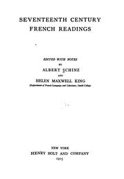 Cover of: Seventeenth century French readings by Albert Schinz