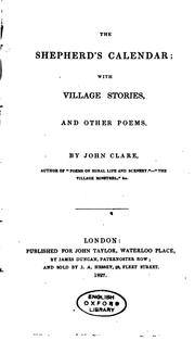 Cover of: The shepherd's calendar by by John Clare.