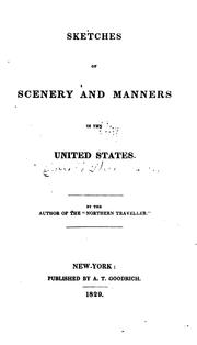 Cover of: Sketches of scenery and manners in the United States