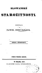 Cover of: Slowanske starozitnosti.