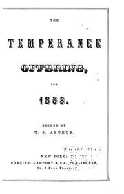 Cover of: The Sons of temperance offering: for 1850-51 ...