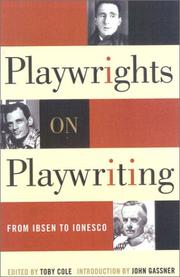 Cover of: Playwrights on playwriting