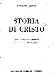 Cover of: Storia di Cristo.