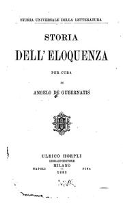 Cover of: Storia universale della letteratura. by Angelo De Gubernatis