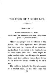Cover of: The story of a short life