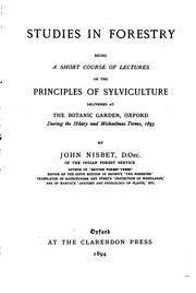 Cover of: Studies in forestry