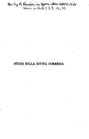 Cover of: Studii sulla Divina commedia.