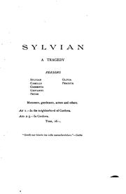 Cover of: Sylvian: a tragedy, and poems
