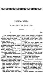 Synonymia latino teutonica