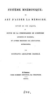 Cover of: Système mnémonique by Gustave Adolphe Basslé