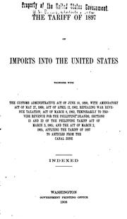 Cover of: The tariff of 1897 on imports into the United States