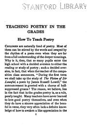 Cover of: Teaching poetry in the grades by Margaret Winifred Haliburton