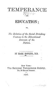 Cover of: Temperance and education | Hopkins, Mark