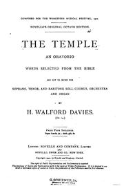 Cover of: The temple by Sir Walford Davies