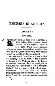 Cover of: Teresina in America. by Maria Theresa Longworth