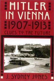 Cover of: Hitler in Vienna, 1907-1913: Clues to the Future