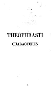 Cover of: Theophrasti Characteres by Paracelsus