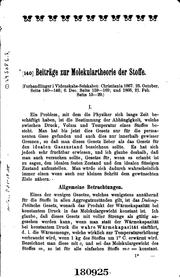 Cover of: Thermodynamische abhandlungen über molekulartheorie und chemische gleichgewichte. by Guldberg, Cato Maximilian