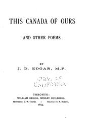 Cover of: This Canada of ours, and other poems.