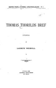 Cover of: Thomas Torilds bref
