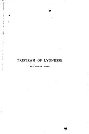 Cover of: Tristram of Lyonesse: and other poems