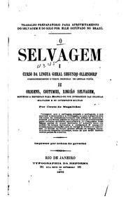 Cover of: O selvagem. by José Vieira Couto de Magalhães