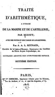 Cover of: Traité d'arithmétique, a l'usage de la marine et de l'artillerie