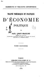 Cover of: Traité théorique et pratique d'économie politique